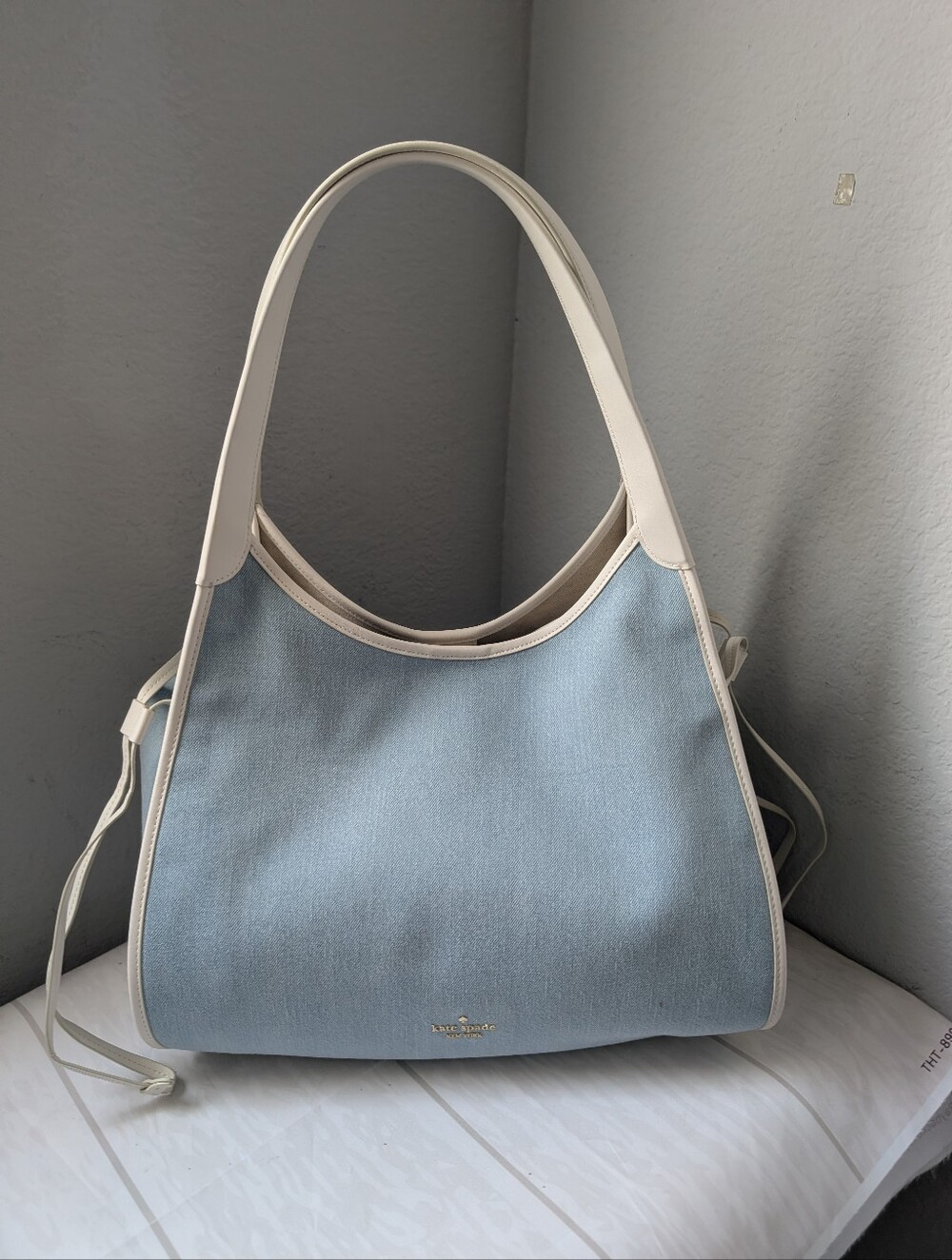 NWT Kate Spade KN679 Stash Denim Large Carryall Bag